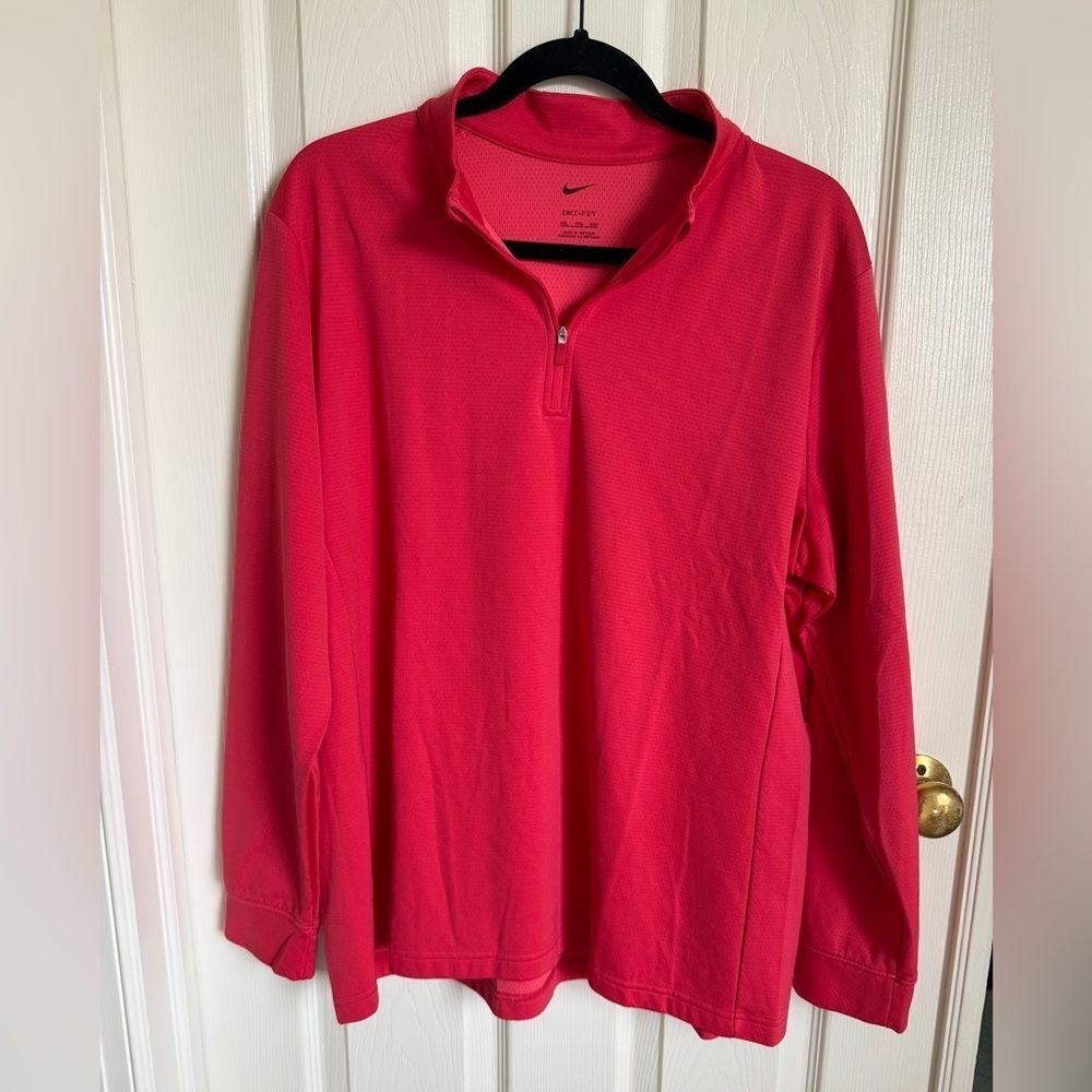 Nike Womens Dri Fit UV Victory Womens 1/4 Zip Red Pullover Size XXL - Picture 4 of 7